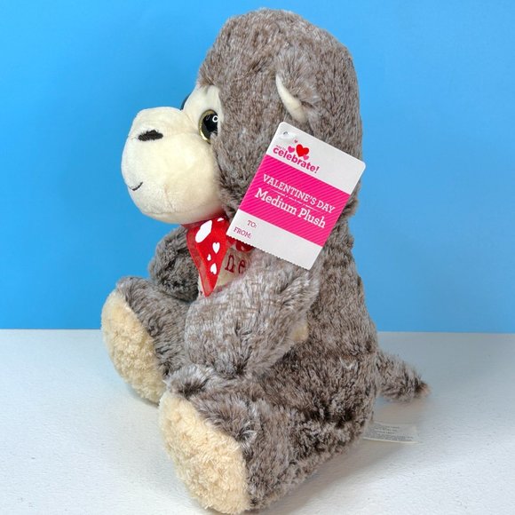 RARE Walmart GOD KNEW MY HEART Monkey Valentine's Day 11" Plush Stuffed Animal - Picture 5 of 7